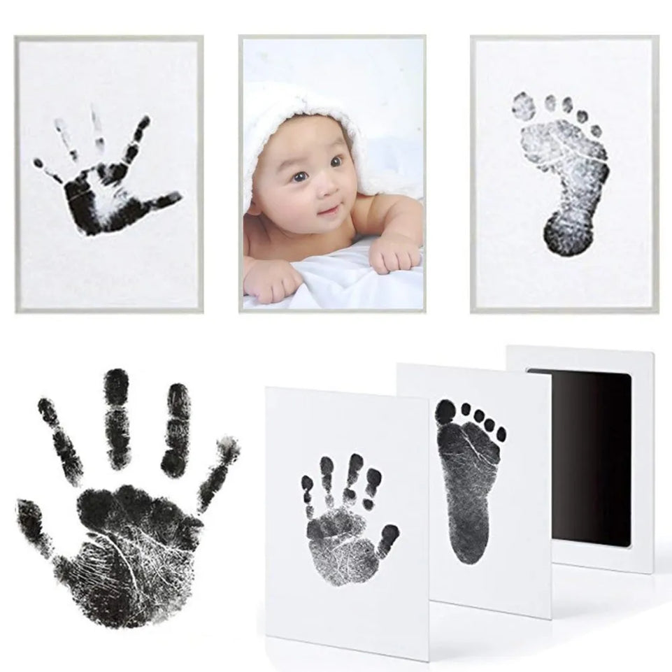 Footprint Set Baby Ink Storage Pads Memento Ink Newborn Photo Frames Sets Baby Gift Boxes Without Ink Tank Handprint Molding