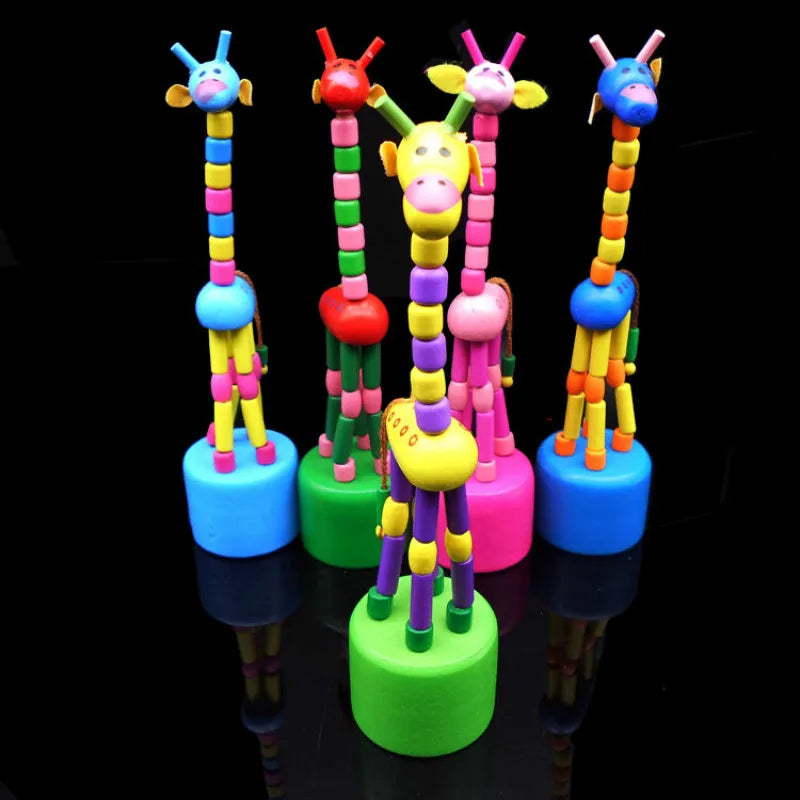 Toddler Baby Learning Toys Wooden Animal Giraffe Developmental Toy Kids Intellectual Early Educational Learning Toys Baby Gift