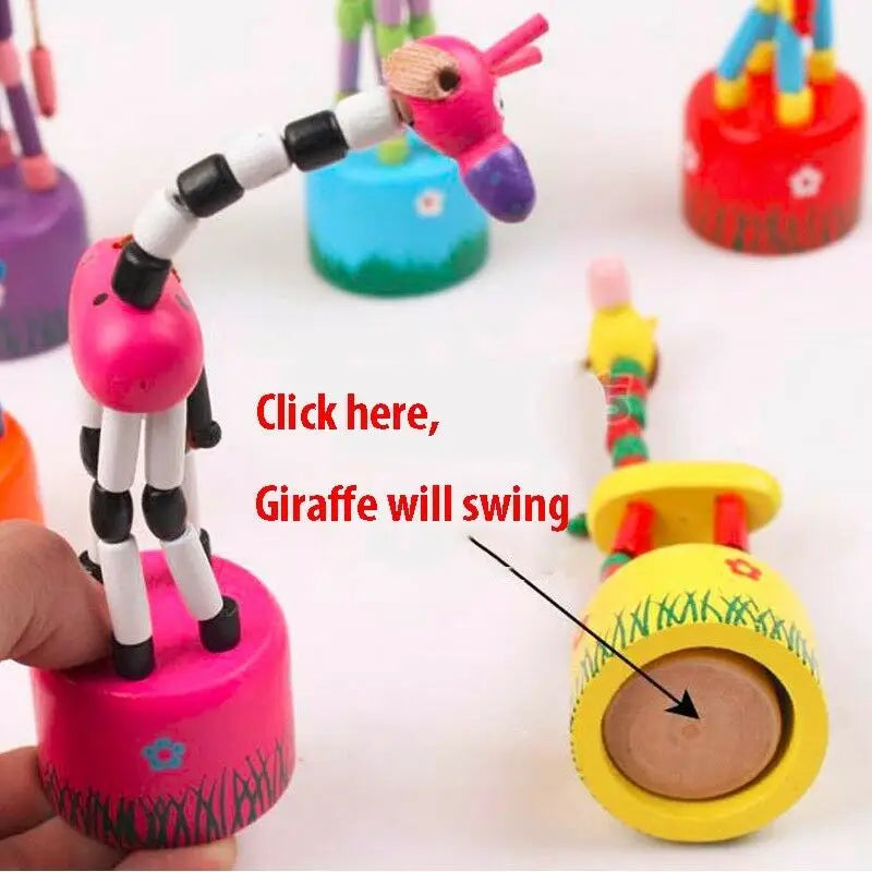 Toddler Baby Learning Toys Wooden Animal Giraffe Developmental Toy Kids Intellectual Early Educational Learning Toys Baby Gift