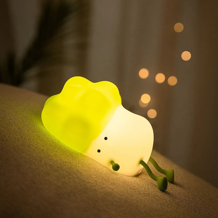 USB Rechargeable Night Light Cat duck Silicone Night Lights Touch Sensor Bedroom Bedside Lamp With Remote For Kids Baby Gift